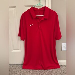 Nike Men's Vibrant Red Polo Shirt